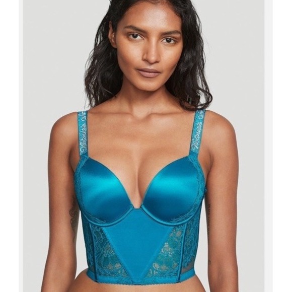 Victoria's Secret VERY SEXY Shine Strap Logo Rhinestone Push-Up Corset - Picture 1 of 10